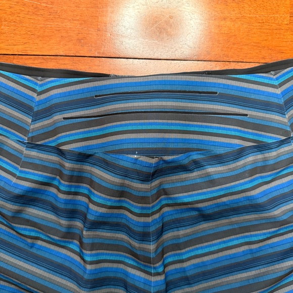 Lululemon Mens Board Shorts Striped Size 38 Blue Gray Athletic Swim - Picture 7 of 9